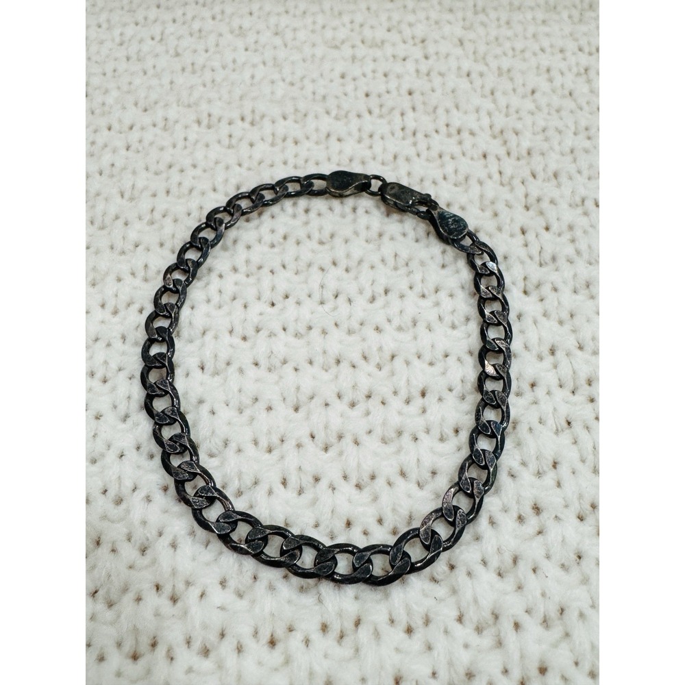 IBB 925 Sterling Silver Curb Link Bracelet 7"